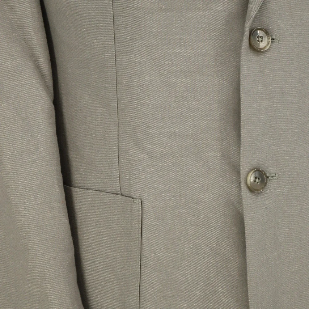 Calvin Klein Sport Coat Mens Large 44R Beige Linen Cotton Lined Blazer Jacket
